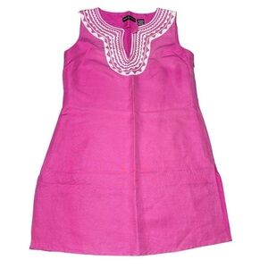 Dana Buchman Pink Sleeveless Linen Silk Blend Dress Women’s Size‎ 4
